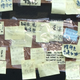 The post-it note in the middle in black ink says, “Don’t be timid.”
